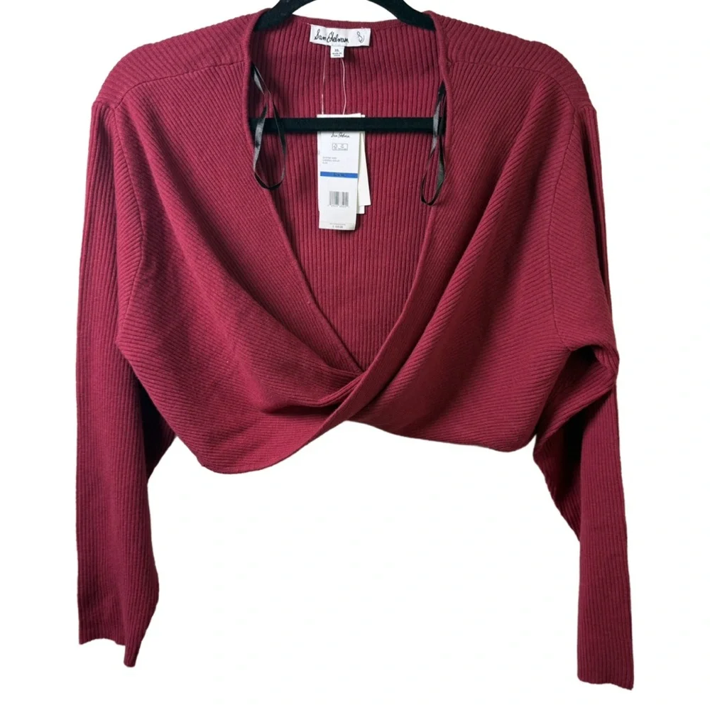 Sam Edelman Raspberry Red Knit Sweater - Picture 1 of 5